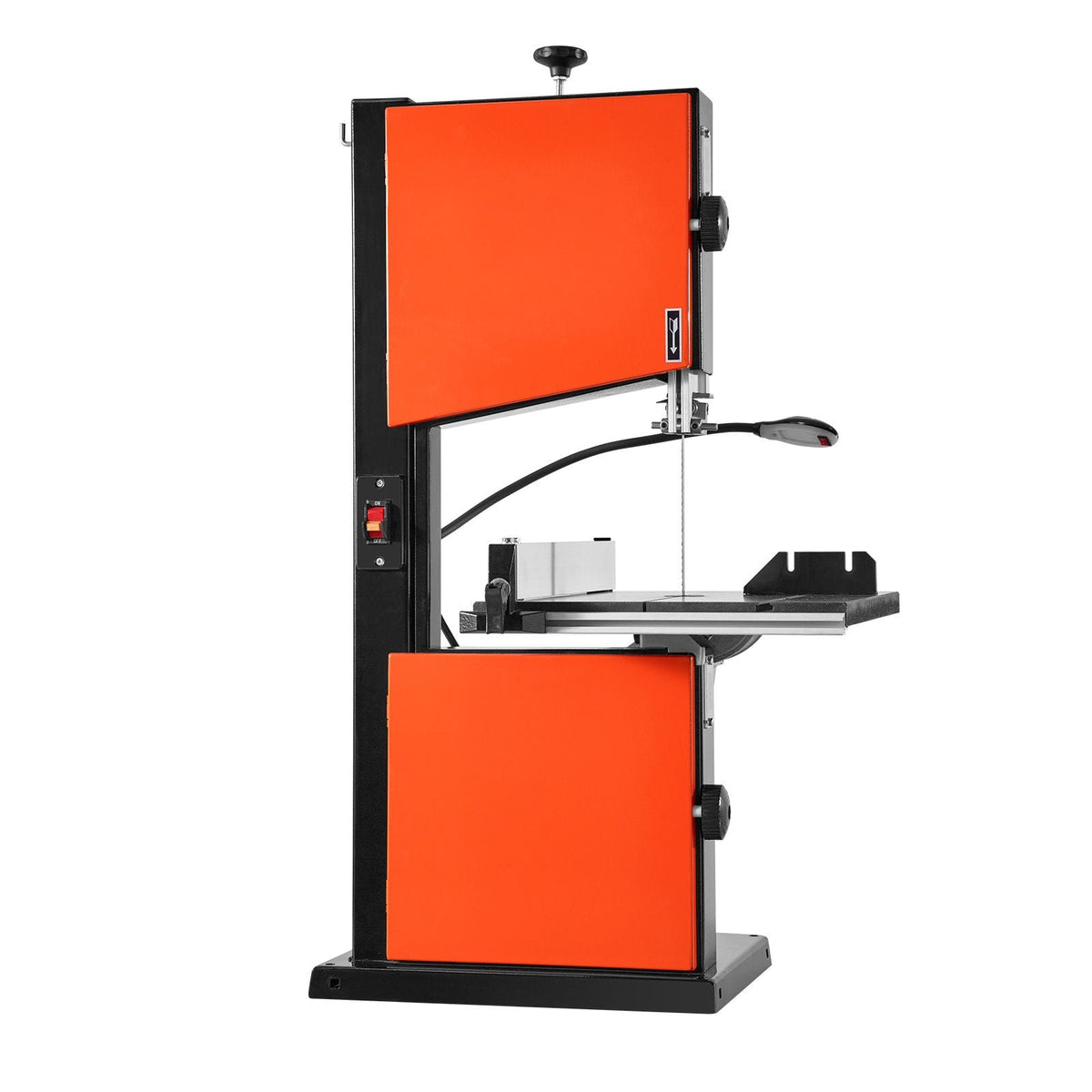 Band Saw, 10-Inch, Two-Speed Benchtop Bandsaw with 373W 1/2 HP Motor, 6 in Max Cutting Height, 13.2 x 13.4 in Cast Iron Table, with 360° Work Light, Miter Gauge, Fence, Band Saw for Woodworking