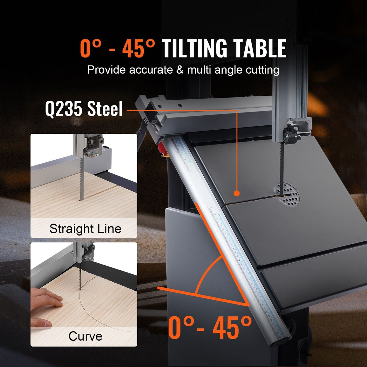 Band Saw, 14-Inch, 480-960 RPM Continuously Viable Benchtop Bandsaw, 1100W 1-1/2HP Motor, with Optimized Work Light Workbench Stand Cabinet Assembly and Miter Gauge, for Woodworking Aluminum
