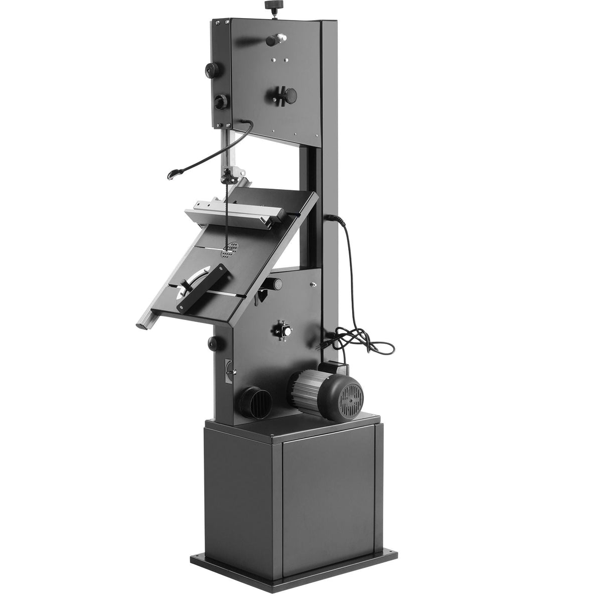 Band Saw, 14-Inch, 480-960 RPM Continuously Viable Benchtop Bandsaw, 1100W 1-1/2HP Motor, with Optimized Work Light Workbench Stand Cabinet Assembly and Miter Gauge, for Woodworking Aluminum