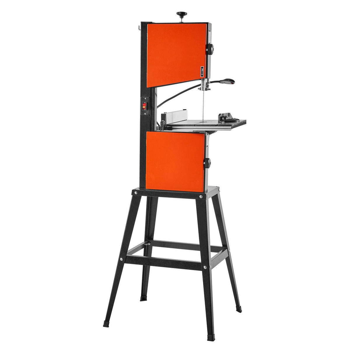 Band Saw with Stand, 10-Inch, Two-Speed Benchtop Bandsaw, 373W 1/2 HP, 6 in Max Cutting Height, 13.2 x 13.4 in Cast Iron Table, with 360° Work Light, Miter Gauge, Fence, Band Saw for Woodworking