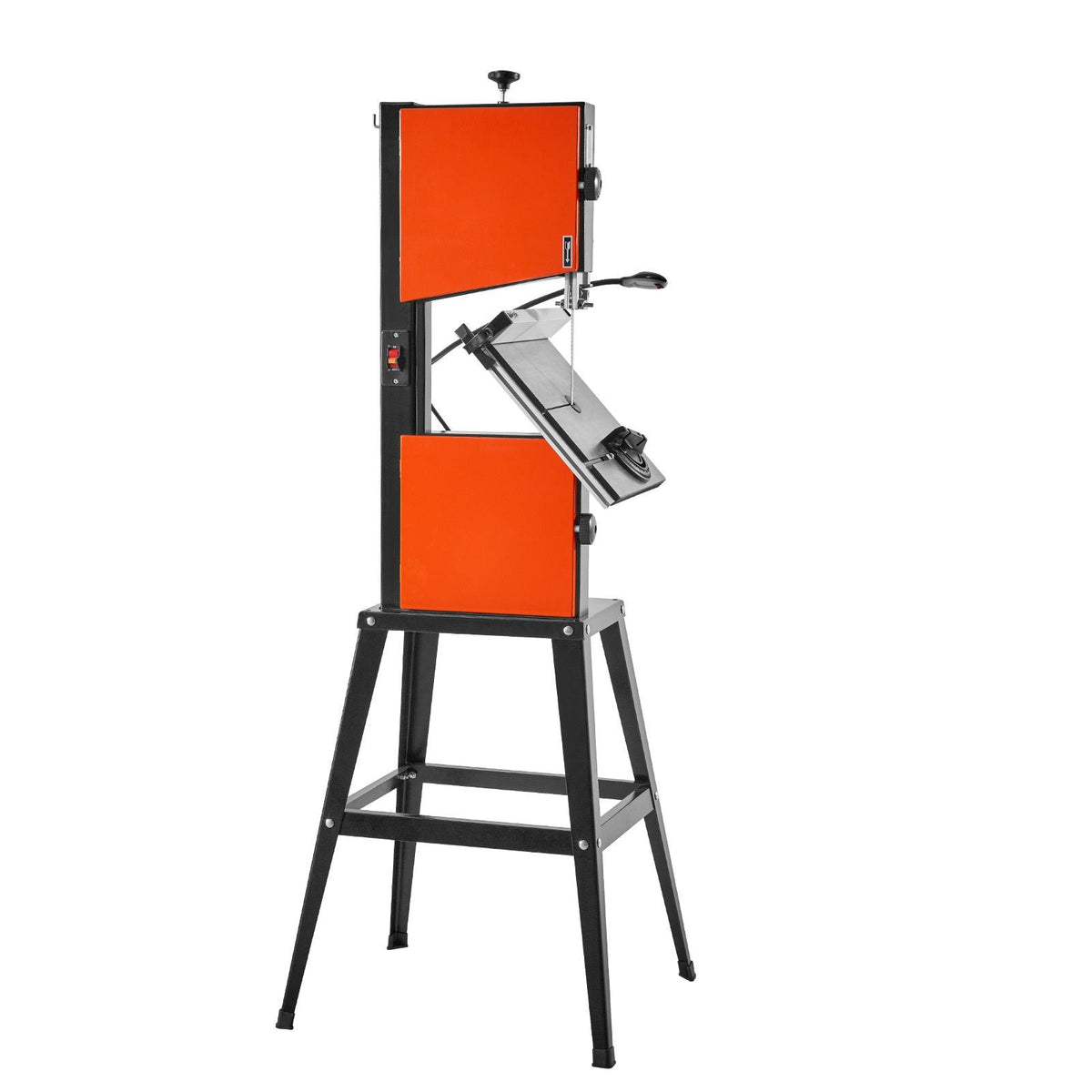 Band Saw with Stand, 10-Inch, Two-Speed Benchtop Bandsaw, 373W 1/2 HP, 6 in Max Cutting Height, 13.2 x 13.4 in Cast Iron Table, with 360° Work Light, Miter Gauge, Fence, Band Saw for Woodworking