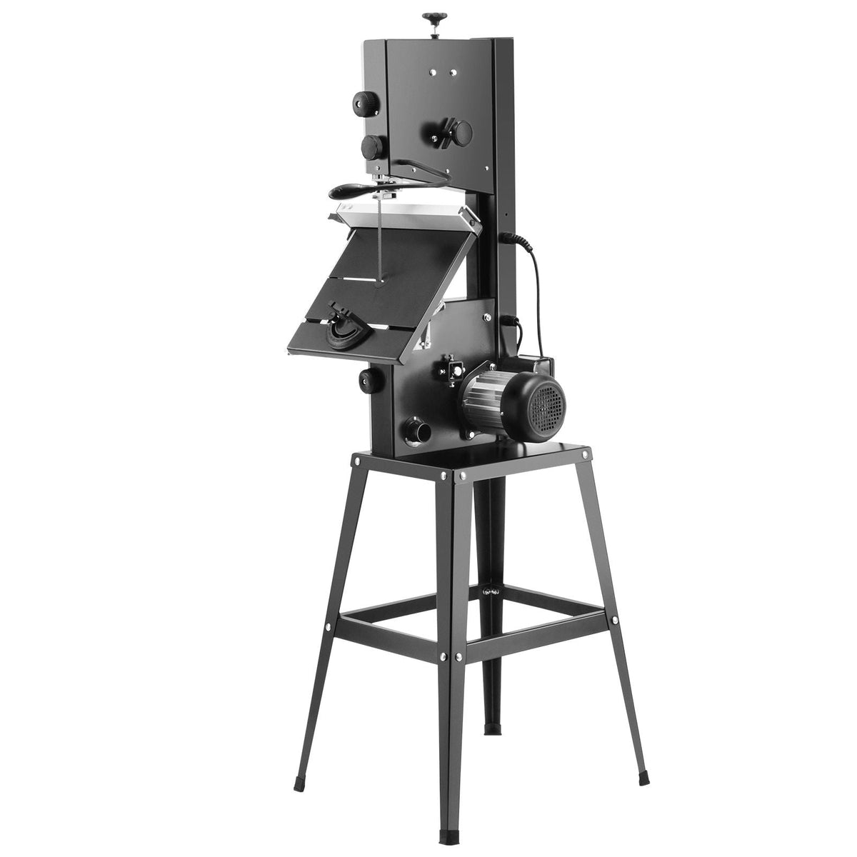 Band Saw with Stand, 9.65-Inch, 560&1100 RPM Two-Speed Benchtop Bandsaw, 370W 1/2HP Motor 6'' Cutting Height 72.13'' Sawblade Length, with Fence and Miter Gauge, for Woodworking Aluminum Plastic