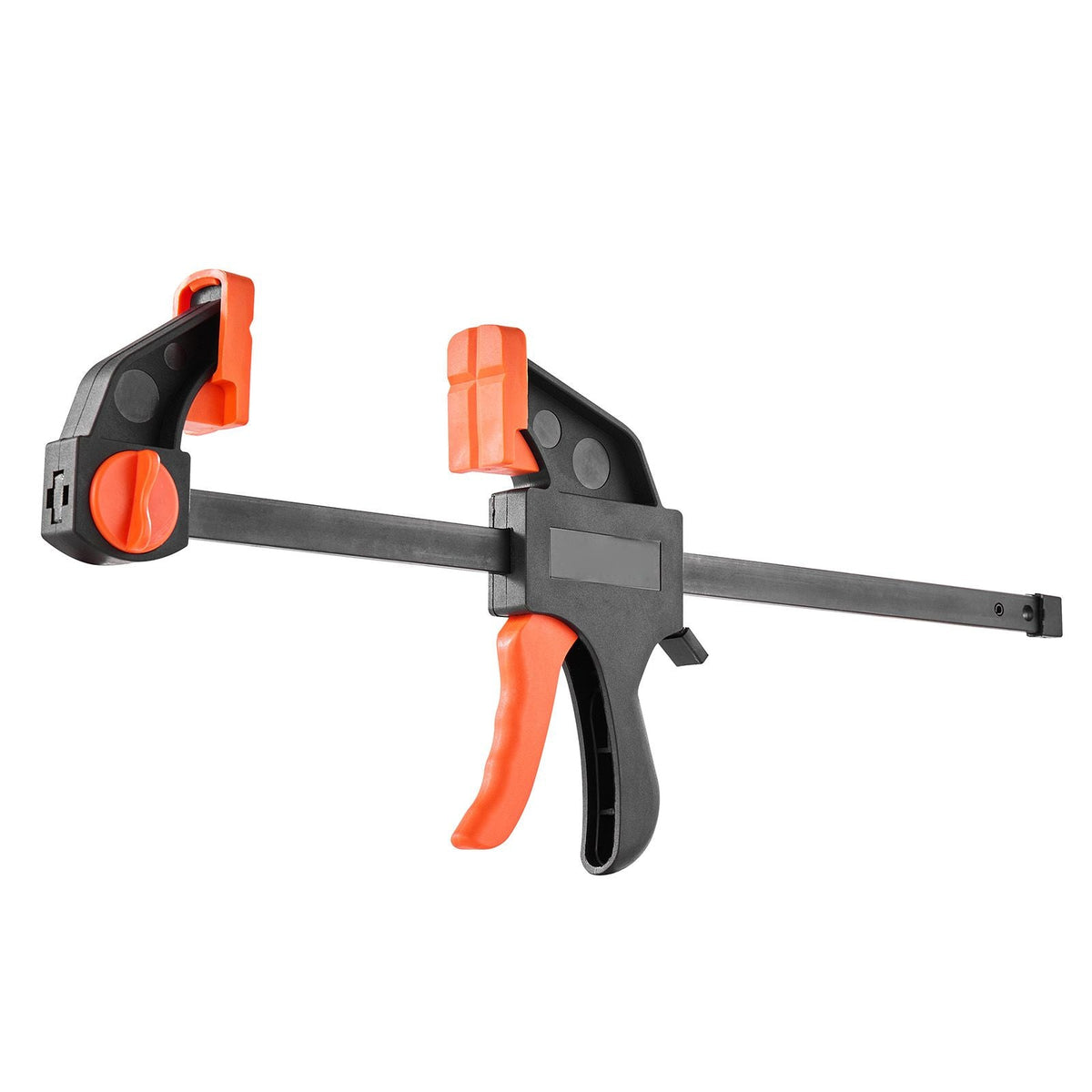 Bar Clamps for Woodworking, 2-Pack 12 inch and 2-Pack 6 inch, One-Handed Clamp/Spreader, Quick-Grip F-Clamp with 154 lbs Load Limit, Premium Plastic and Steel, for Woodworking Metal working