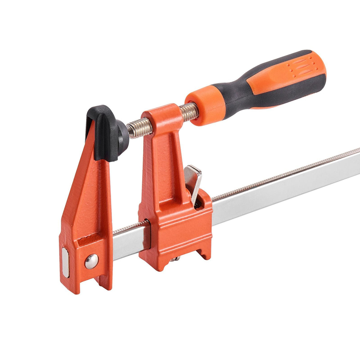 Bar Clamps for Woodworking, 2-Pack 24 inch Opening, Lockable F-Clamp with 600 lbs Load Limit, 2-1/2 inch Depth, Cast Iron and Carbon Steel, Easy to Use, Wood Clamps for Woodworking Metal Working