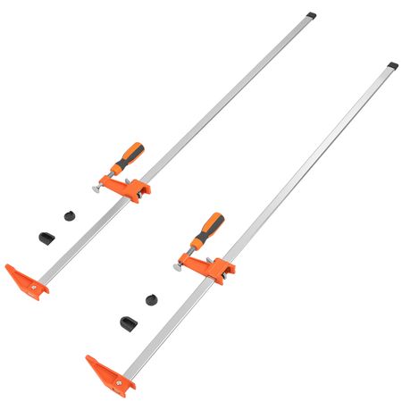 Bar Clamps for Woodworking, 2-Pack 36" Clamp, Quick-Change F Clamp with 600 lbs Load Limit, 2.5" Throat Depth, Cast Iron and Carbon Steel, Wood Clamps for Woodworking Metal Working