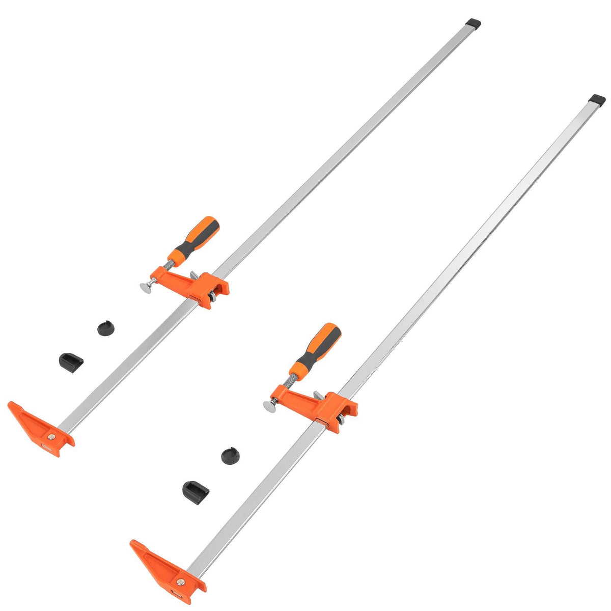 Bar Clamps for Woodworking, 2-Pack 36" Clamp, Quick-Change F Clamp with 600 lbs Load Limit, 2.5" Throat Depth, Cast Iron and Carbon Steel, Wood Clamps for Woodworking Metal Working