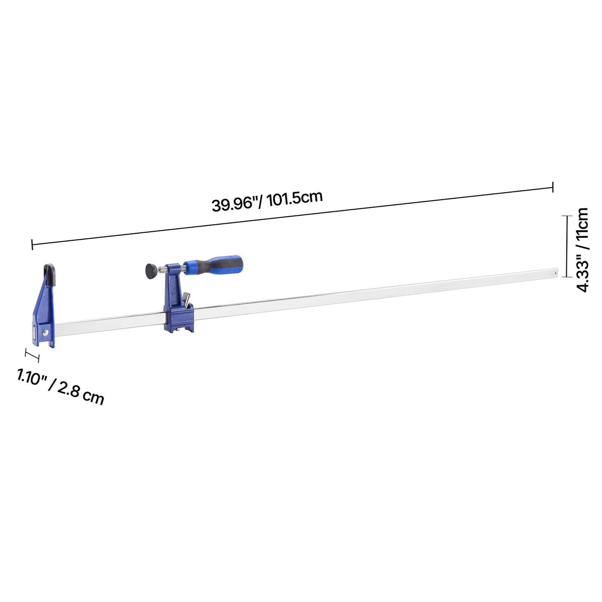 Bar Clamps for Woodworking, 4-Pack 36 inch Opening, Lockable F-Clamp with 600 lbs Load Limit, 2-1/2 inch Depth, Cast Iron and Carbon Steel, Easy to Use, Wood Clamps for Woodworking Metal Working