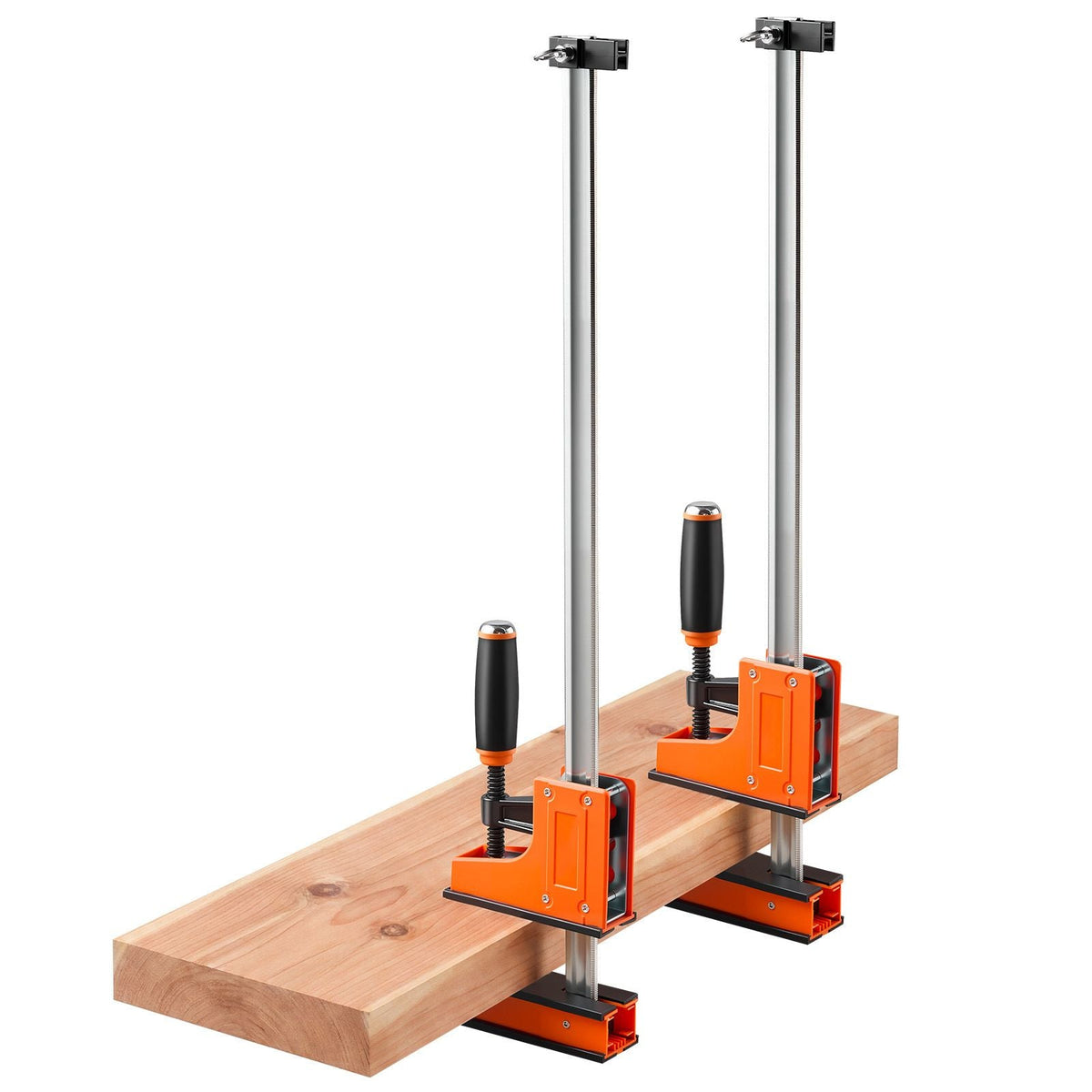 Bar Clamps for Woodworking, 4-Pack, 36" Opening F Clamps, 1500 lbs Load Limit, Clamp/Spreader 2 Modes, Soft Rubber Pads, Ergonomic Handle, Carbon Steel Bar, for Wood Working and Metal Working
