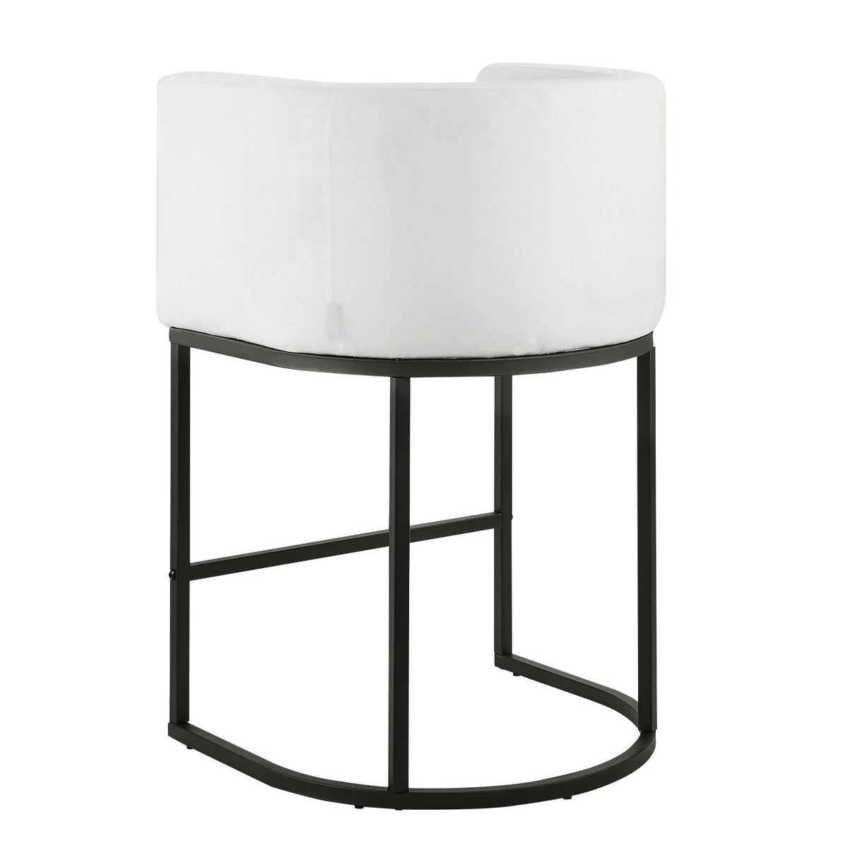 Bar Stool Set of 3, 25 inch Counter Height Stools, Counter Barstool with Backrest, Arm, Metal Frame, and Footrest, Accent Fabric Bar Chair, Island Barstools for Kitchen, Dining Room, White