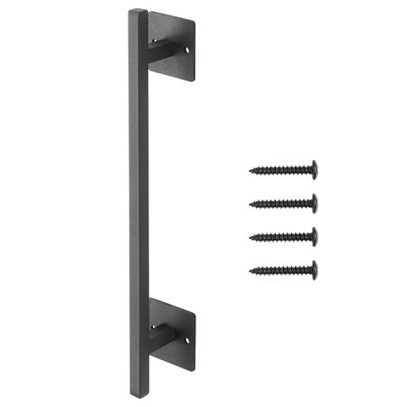 Barn Door Handle, 12.6 in Rustic Fence Gate Handle, Rust-Resistant Coating, Heavy Duty Carbon Steel Outdoor Gate Handles, Easy to Install, Metal Sliding Door Pulls for Garage Shed Closet Pantry