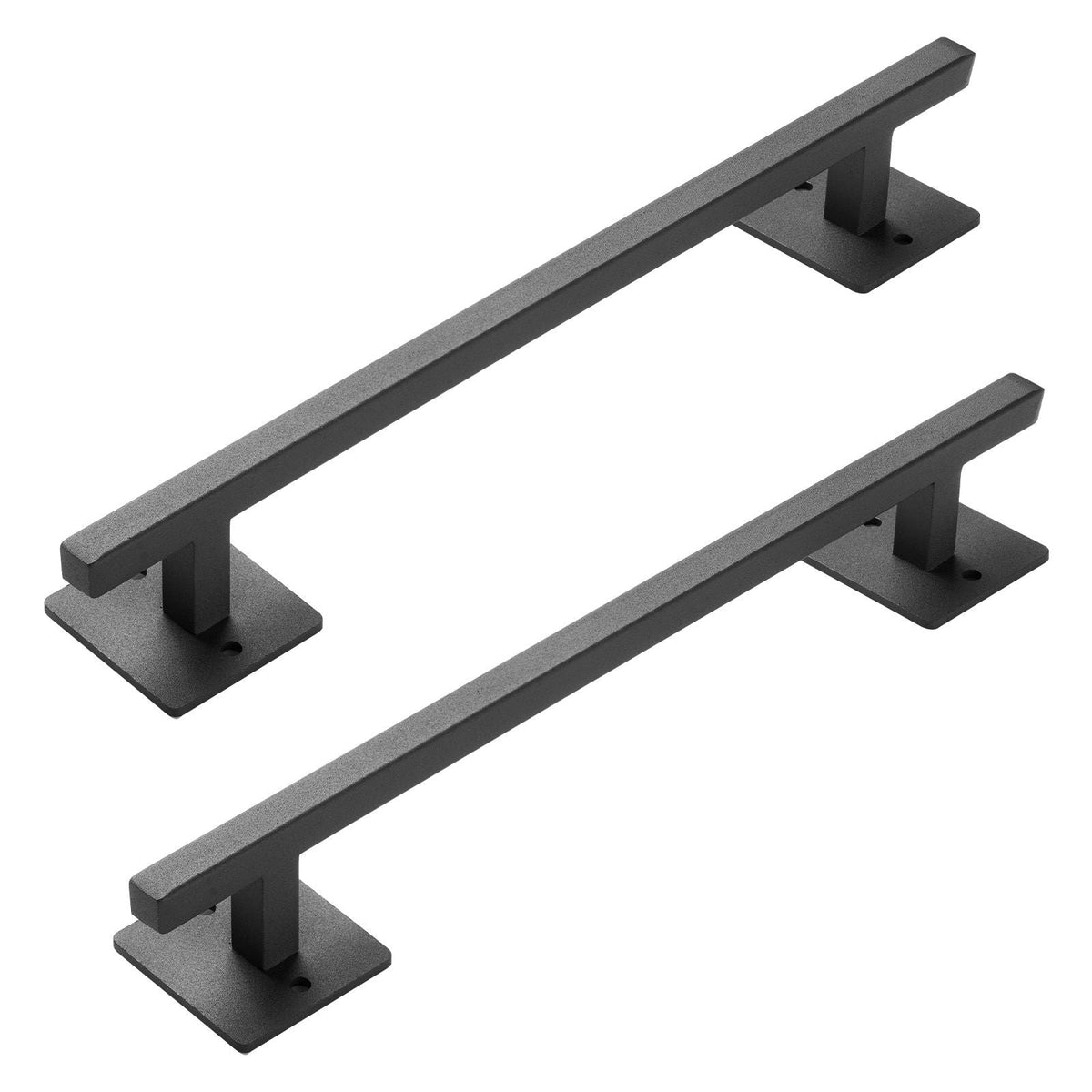 Barn Door Handle, 2Pcs 12.6 in Rustic Fence Gate Handle, Rust-Resistant Coating, Heavy Duty Carbon Steel Outdoor Gate Handles, Easy to Install, Metal Sliding Door Pulls for Garage Shed Pantry