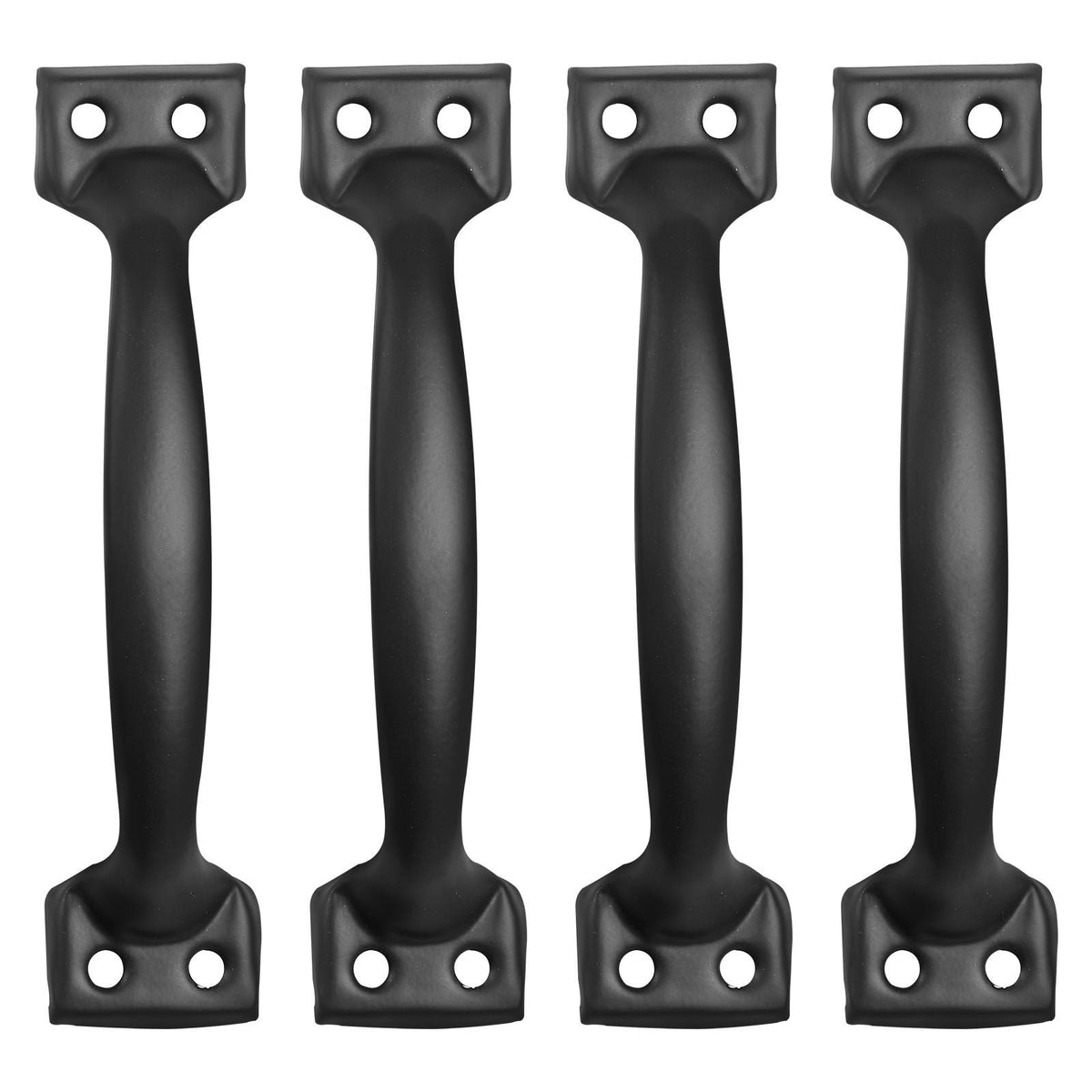 Barn Door Handle, 4Pcs 6.5 in Rustic Fence Gate Handle, Rust-Resistant Coating, Heavy Duty Carbon Steel Outdoor Gate Handles, Easy to Install, Metal Sliding Door Pulls for Garage Shed Pantry