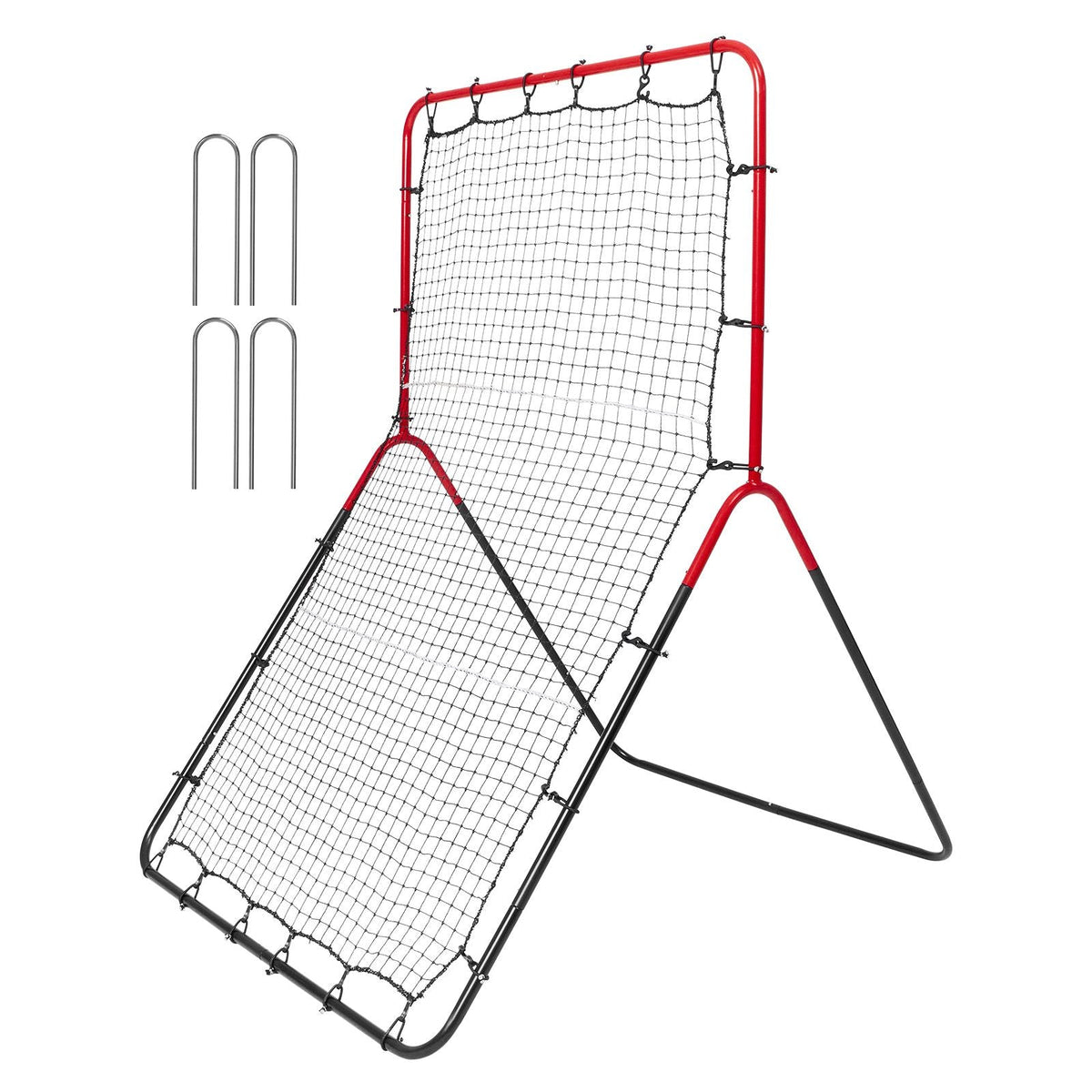 Baseball And Softball Rebounder Net, 3 x 4.5 ft PitchBack Baseball Pitching Nest, 3-Way Baseball, Softball Pitchback Net, Fielding Trainer, Bounce Back Net for Fielding/Throwing Practice