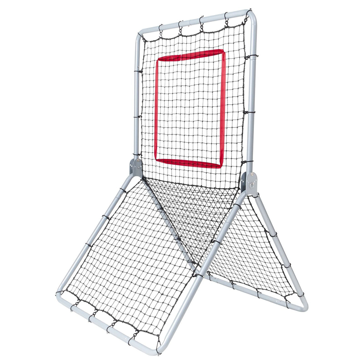 Baseball And Softball Rebounder Net, 3.5 x 6 ft PitchBack Baseball Pitching Nest, Softball Pitchback Net, Fielding Trainer, Bounce Back Net for Fielding/Throwing Practice, 5 Adjustable Angles