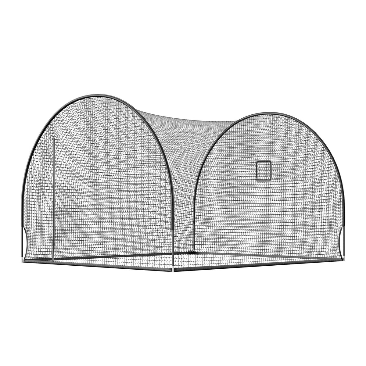 Baseball Batting Cage, 12.0 x 10.2 x 7.6 FT Freestanding Portable Batting Cage, Hitting Cages with 4-Ply Knotless Polyester & Pitching Machine Opening, Battings Cages Netting for Indoor Outdoor