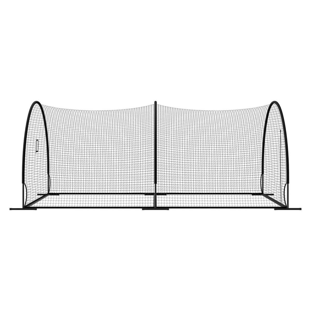 Baseball Batting Cage, 19.9 x 12.0 x 8.2 FT Freestanding Portable Batting Cage, Hitting Cages with 30-Ply Knotted HDPE & Pitching Machine Opening, Battings Cages Netting for Indoor Outdoor