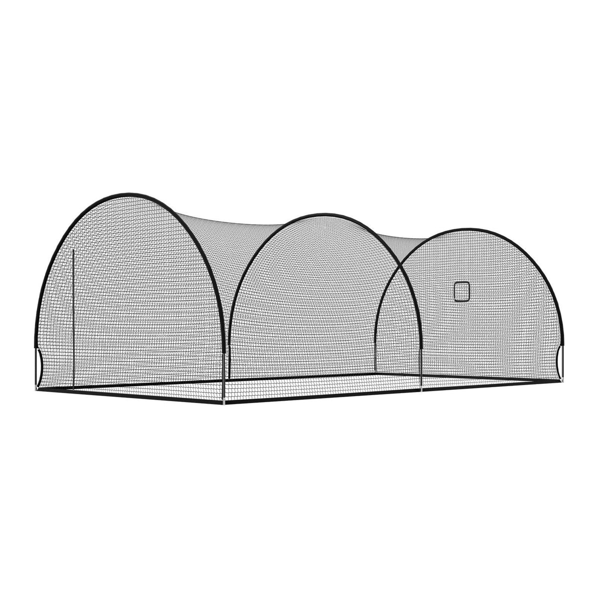 Baseball Batting Cage, 22.2 x 12.1 x 7.9 FT Freestanding Portable Batting Cage, Hitting Cages with 4-Ply Knotless Polyester & Pitching Machine Opening, Battings Cages Netting for Indoor Outdoor