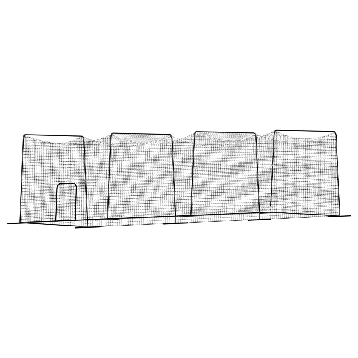 Baseball Batting Cage, 39.4 x 12.1 x 10.2 FT Freestanding Portable Batting Cage, Hitting Cages with 45-Ply Knotted HDPE & Long Positioning Ropes, Battings Cages Netting for Indoor Outdoor