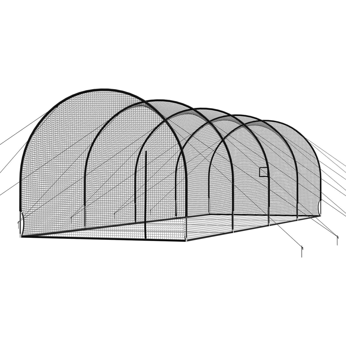 Baseball Batting Cage, 40.0 x 12.1 x 10.0 FT Freestanding Portable Batting Cage, Hitting Cages with 4-Ply Knotless Polyester & Pitching Machine Opening, Battings Cages Netting for Indoor Outdoor