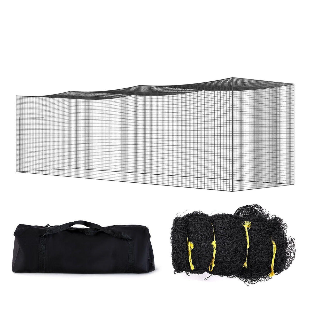 Baseball Batting Netting, Professional Softball Baseball Batting Hitting Training Net, Practice Portable Pitching Cage Net with Door & Carry Bag, Heavy Duty Enclosed PE Netting, 35FT (NET ONLY)