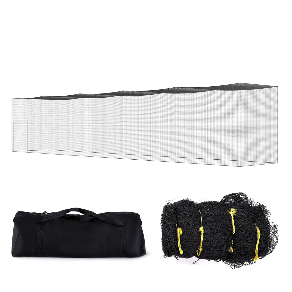 Baseball Batting Netting, Professional Softball Baseball Batting Hitting Training Net, Practice Portable Pitching Cage Net with Door & Carry Bag, Heavy Duty Enclosed PE Netting, 70FT (NET ONLY)
