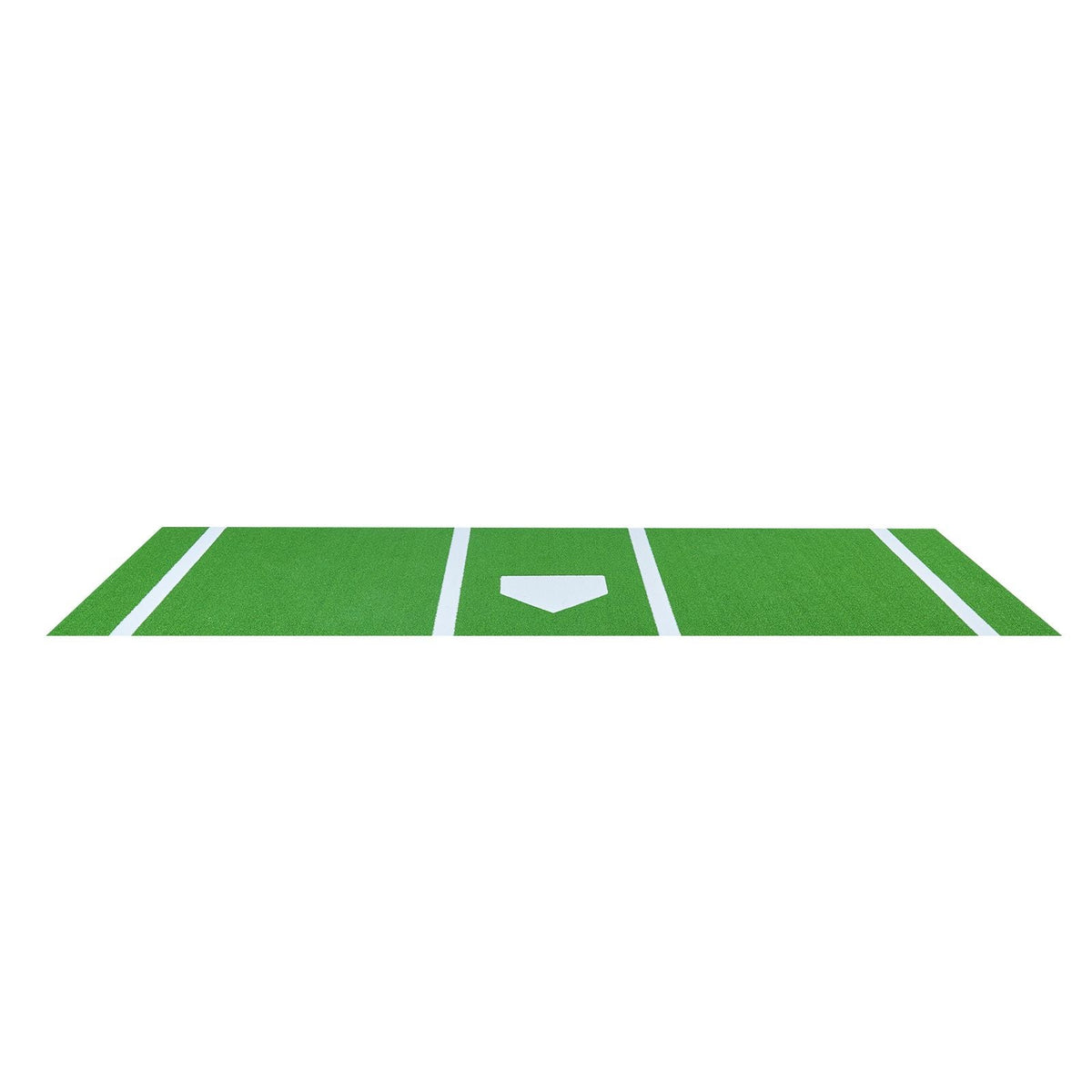 Baseball Hitting Mat, 12x6 ft Batting Cage Mat, Batters Box Turf Mats, Softball Batting Practice Equipment with Home Plate and Anti Fade Turf, Portable Training Aid for Indoor Outdoor, Green