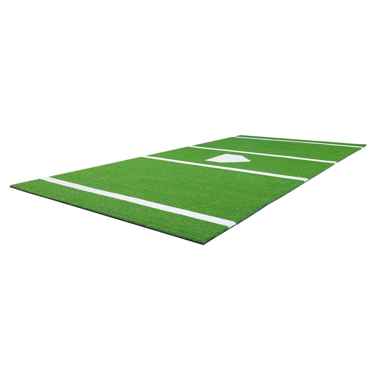 Baseball Hitting Mat, 12x6 ft Batting Cage Mat, Batters Box Turf Mats, Softball Batting Practice Equipment with Home Plate and Anti Fade Turf, Portable Training Aid for Indoor Outdoor, Green