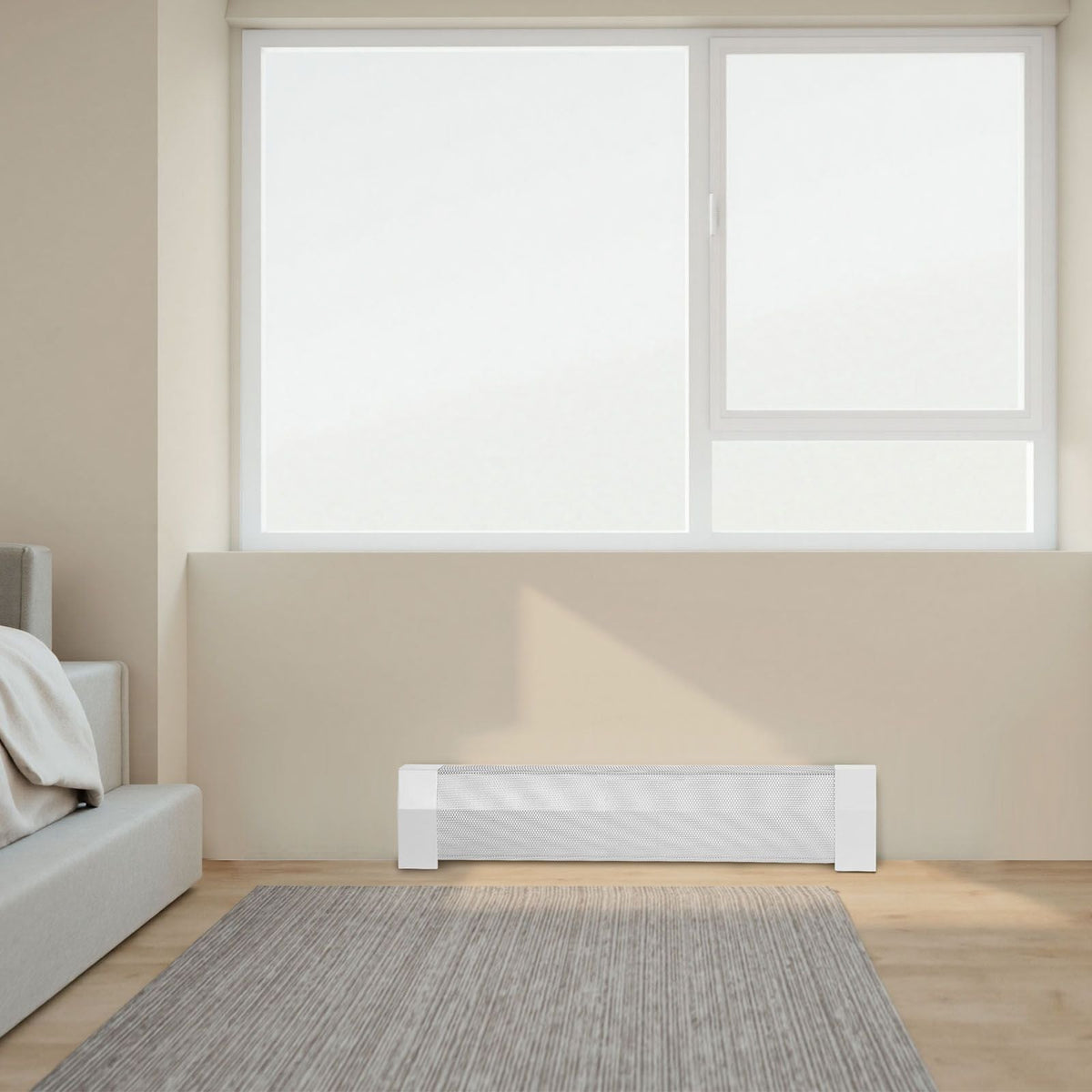Baseboard Heater Covers, Premium Series 3 ft Standard Electric Heating Unit Front Cover for Home Improvement, Heavy-duty Steel, Easy Installation for Bedroom Replacing Old Cover, White