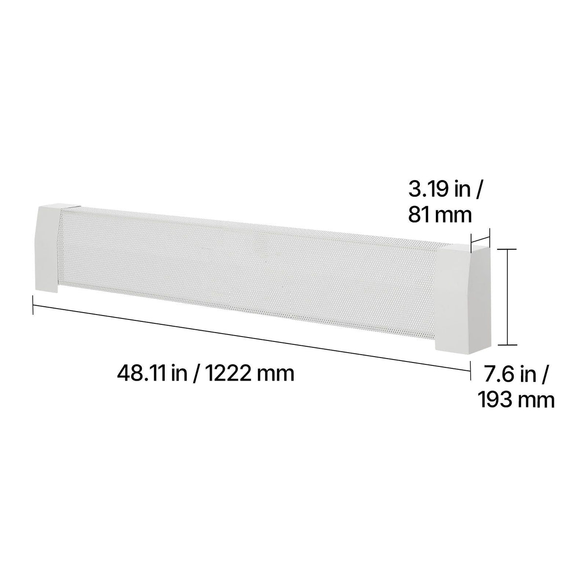 Baseboard Heater Covers, Premium Series 4 ft Standard Electric Heating Unit Front Cover for Home Improvement, Heavy-duty Steel, Easy Installation for Bedroom Replacing Old Cover, White