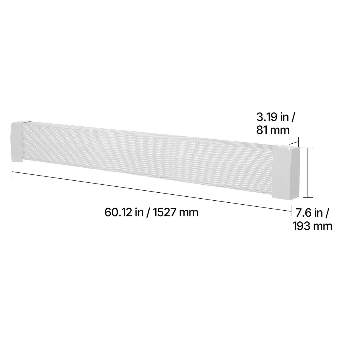 Baseboard Heater Covers, Premium Series 5 ft Standard Electric Heating Unit Front Cover for Home Improvement, Heavy-duty Steel, Easy Installation for Bedroom Replacing Old Cover, White