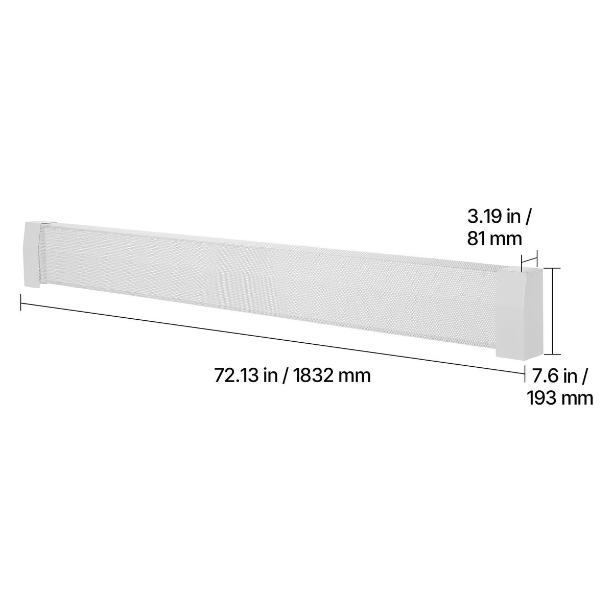 Baseboard Heater Covers, Premium Series 6 ft Standard Electric Heating Unit Front Cover for Home Improvement, Heavy-duty Steel, Easy Installation for Bedroom Replacing Old Cover, White