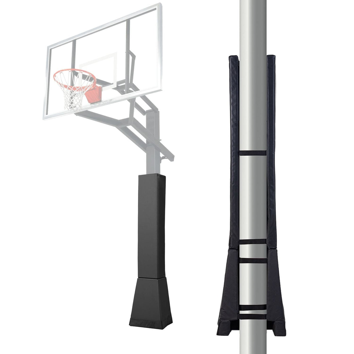Basketball Pole Pad, 64" Tall and 2" Thick Heavy Duty Wrap Around Pole Padding, Fits 6x6 - 7x7 inch Diameter Square Pole, All-weather Waterproof Protective Pad for Basement Garage Playground