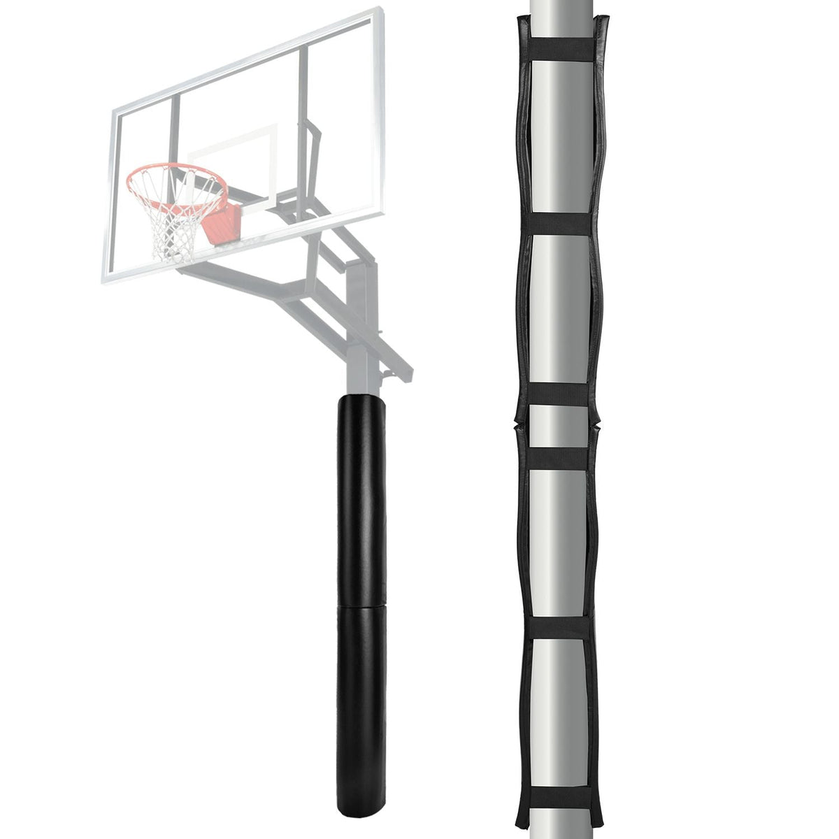 Basketball Pole Pad, 71 inch Tall and 1.2 inch Thick Heavy Duty Wrap Around Pole Padding, Fits 2-6.3 Round & 4.5x4.5 inch Square Pole, All-weather Waterproof Protective Pad for Basement Garage