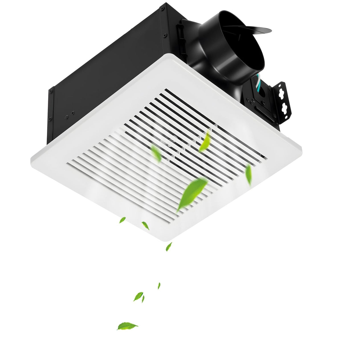 Bathroom Exhaust Fan, 50-80-110 CFM Bathroom Vent, Low-Noise, Premium Motor Ceiling Fan, Standard 4-inch Duct Interface for Laundry Room, Storage Room, Home Ventilation, White