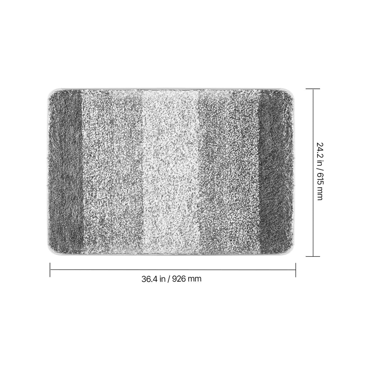 Bathroom Rug 36"x24" Absorbent Soft Bath Mat Machine Washable Quick Dry Non-Slip