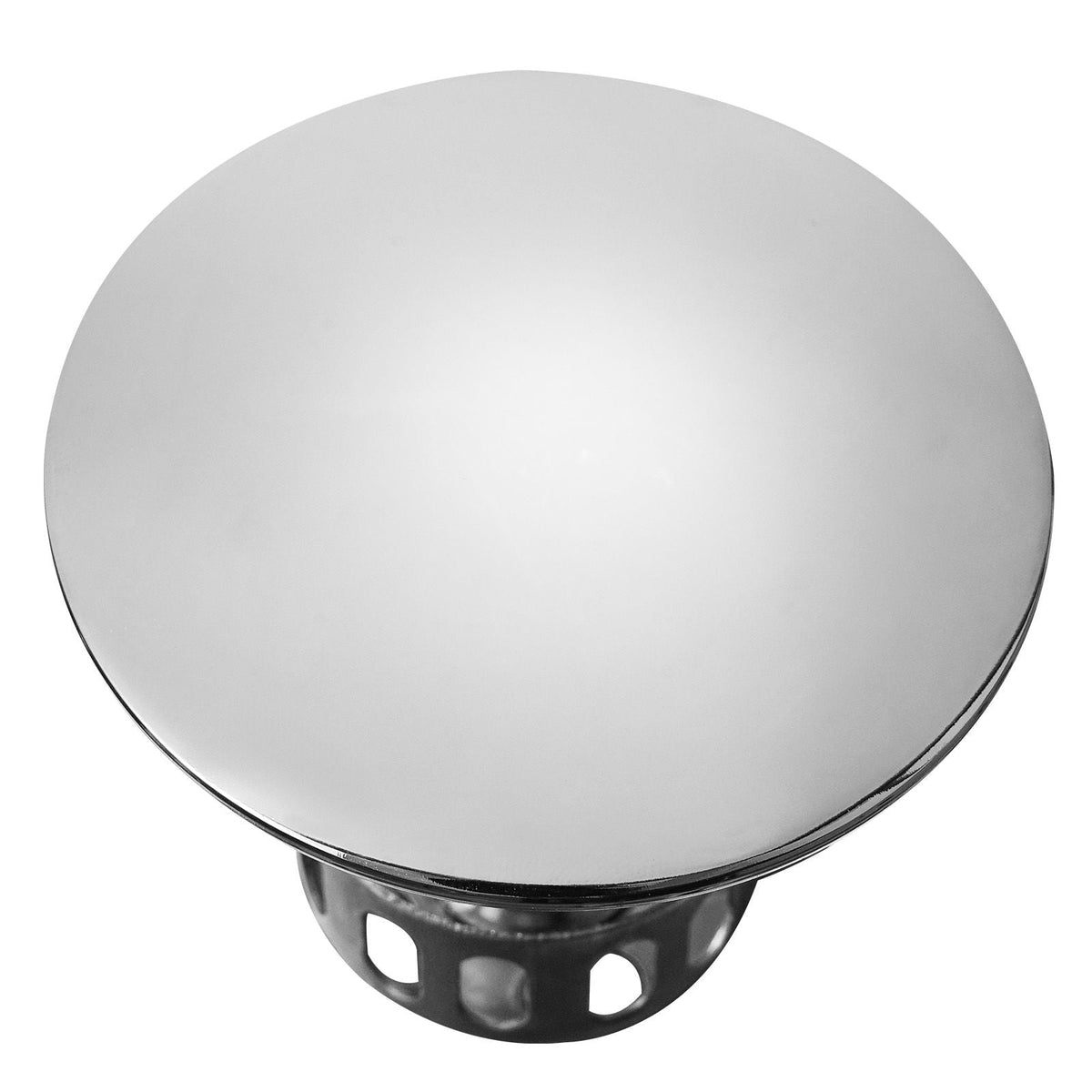 Bathroom Sink Drain Without Overflow, Brass and 304 Stainless Steel Pop Up Drains, Anti-Clogging Vessel Drain Strainer, All Metal Hair Catcher Drains Stopper, for Sinks Without Overflow Holes
