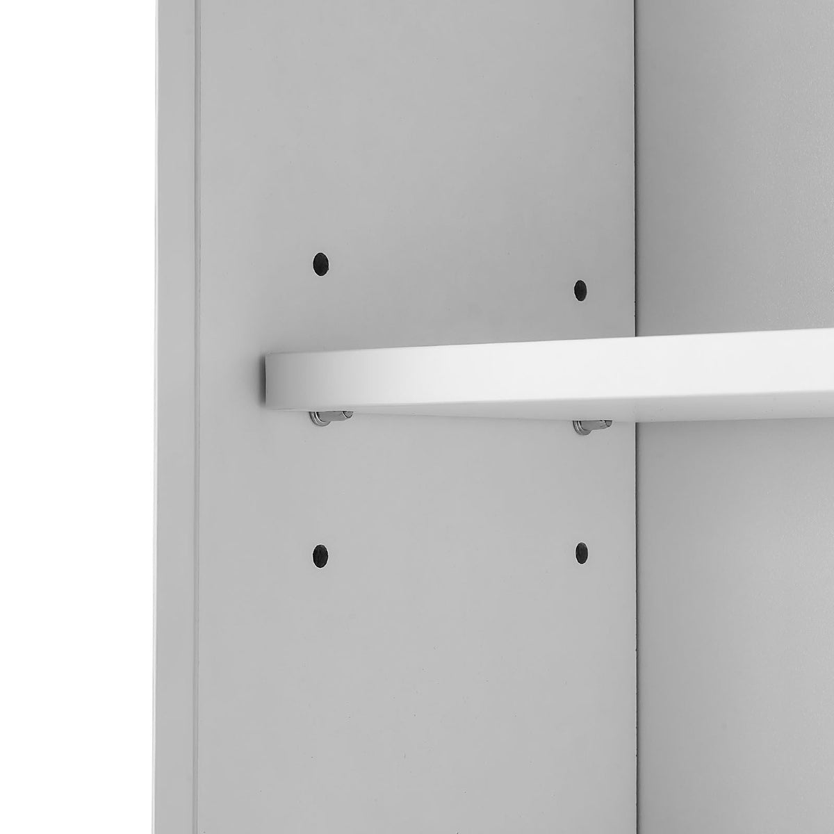 Bathroom Wall Cabinet, 2 Doors & Adjustable Shelf, Over the Toilet Storage Medicine Cabinet Wall Mounted, Hanging Organizer with Shelves & Open Partition for Laundry Room Kitchen Restroom, White