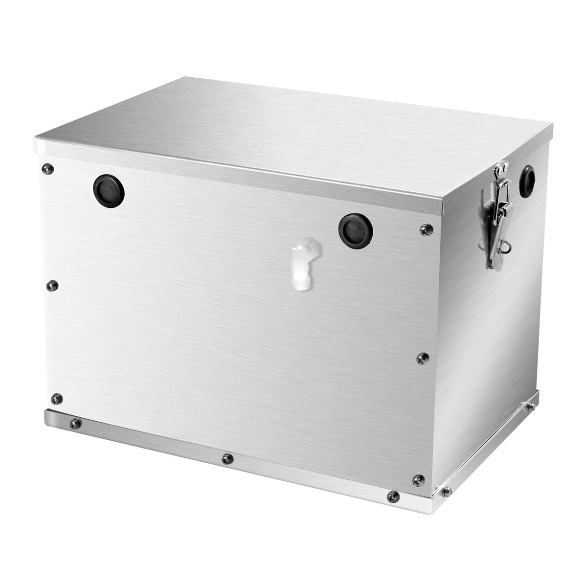 Battery Box, Group 24/31 Trolling Motor Battery Box, Marine Batteries Case with Rubber-Grommet Cable Holes, Aluminum Alloy Shell Storage Case, Easy Installation, for Off-Road Racers, Trucks