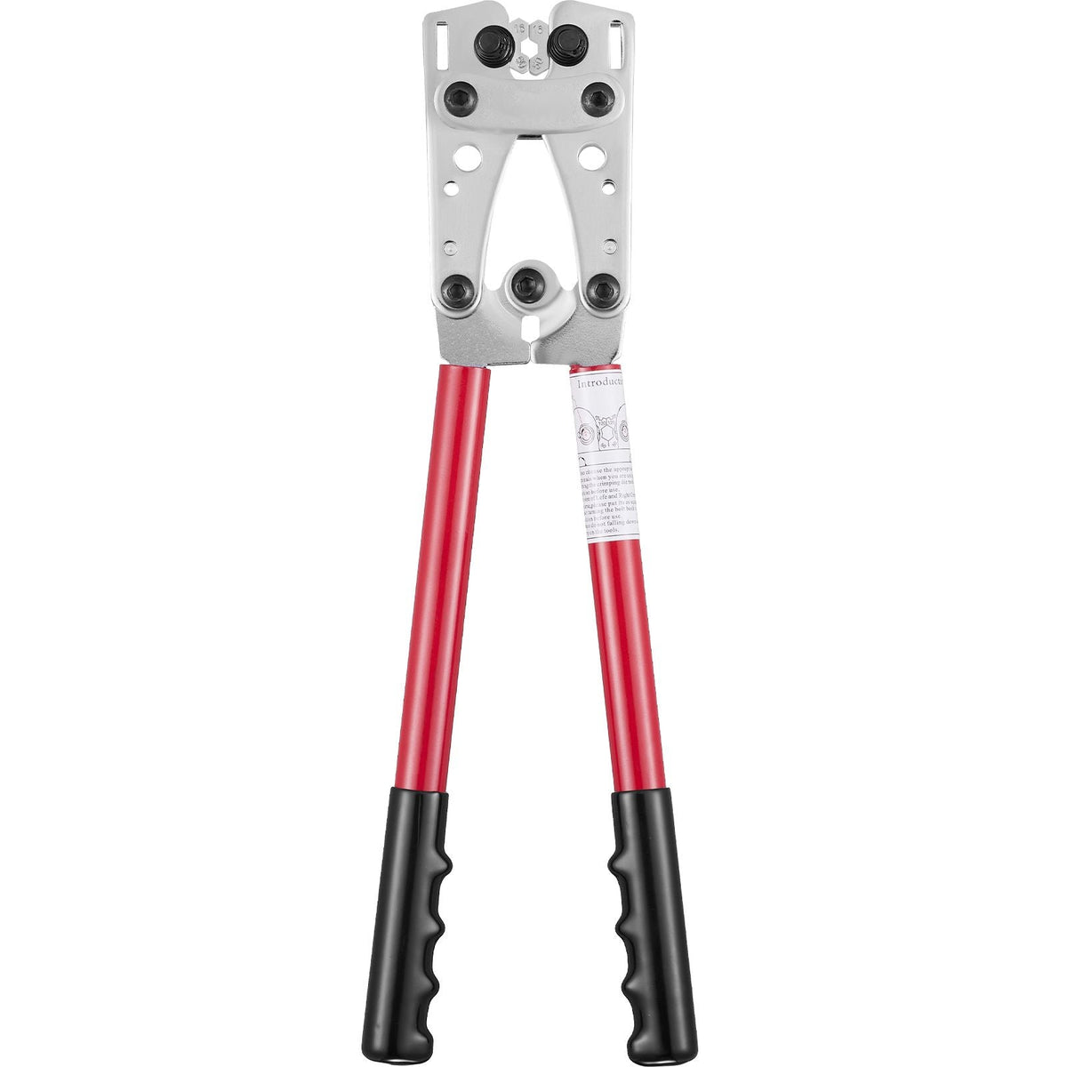 Battery Cable Lug Crimping Tool, 10-1/0 AWG with Heavy Duty Wire Lugs, with 60PCS Aluminum Ring Connectors Terminals 6 Wire Sizes Crimping Die Aluminum Terminal Battery Lug Crimper