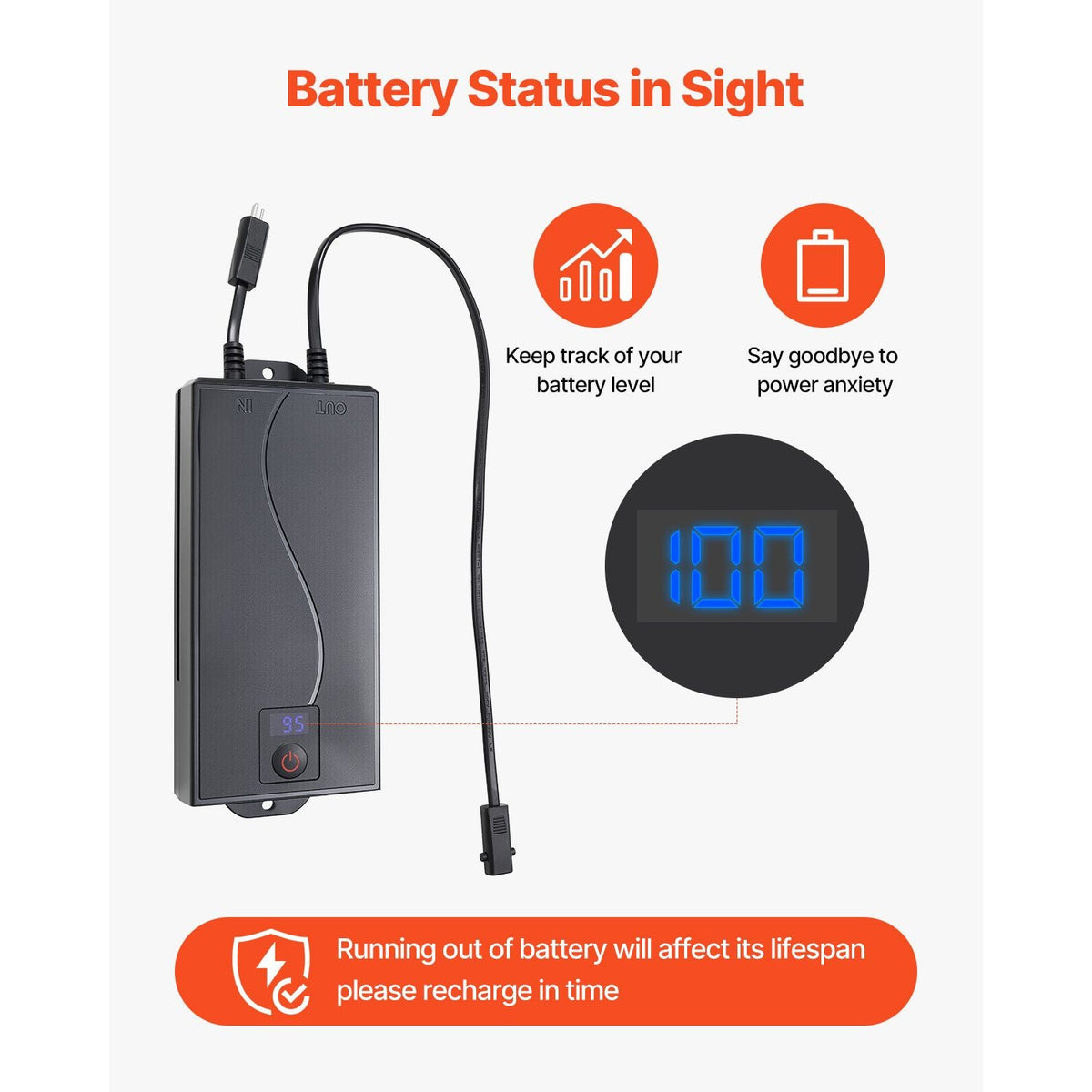 Battery Pack for Reclining Furniture with Adapter, 2500 mAh Rechargeable Recliner Battery Pack with Universal 2-Pin Connector and LED Screen, for Electric Recliner, Sofa, Couch & Lift Chair