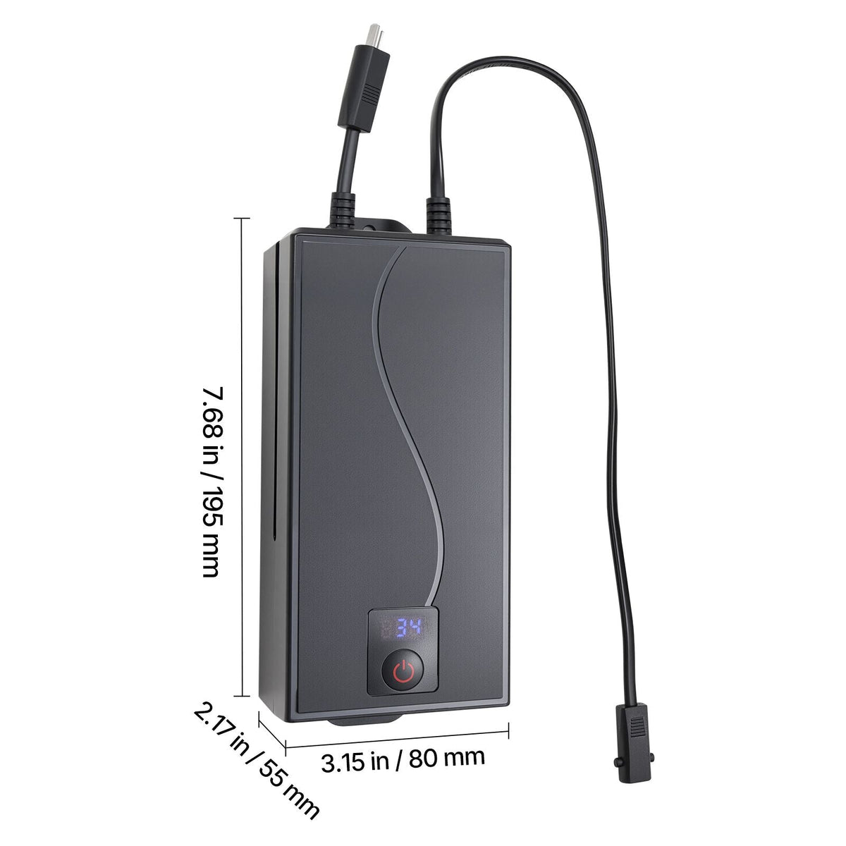 Battery Pack for Reclining Furniture with Adapter, 5000 mAh Rechargeable Recliner Battery Pack with Universal 2-Pin Connector and LED Screen, for Electric Recliner, Sofa, Couch & Lift Chair