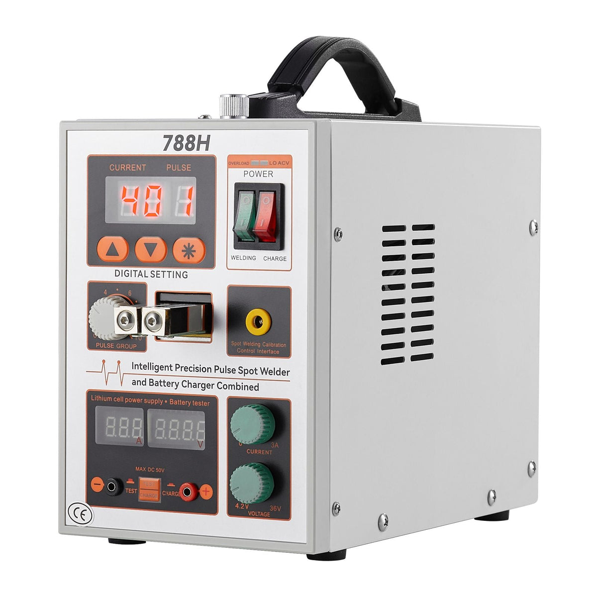Battery Spot Welder, 788H Pulse Spot Welder & Battery Charger, Portable High-Power Battery Welding Machine with 2 Welding Modes and LED Lighting for 0.15mm Pure Nickel, 18650 14500 Battery Packs