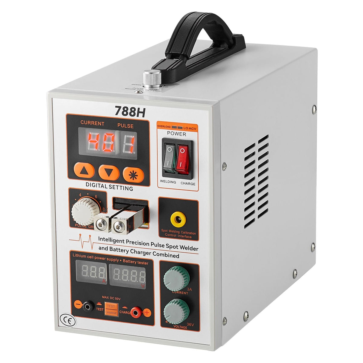 Battery Spot Welder, 788H Pulse Spot Welder & Battery Charger, Portable High-Power Battery Welding Machine with 2 Welding Modes and LED Lighting for 0.15mm Pure Nickel, 18650 14500 Battery Packs