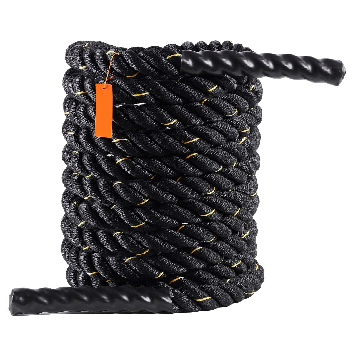 Battle Rope, 1.5 Inch Diameter 30Ft Length Polyester Exercise Rope, Battle Exercise Equipment, Heavy Weighted Rope for Home Gym Body Workout Core Strength Training Muscle Building Fitness