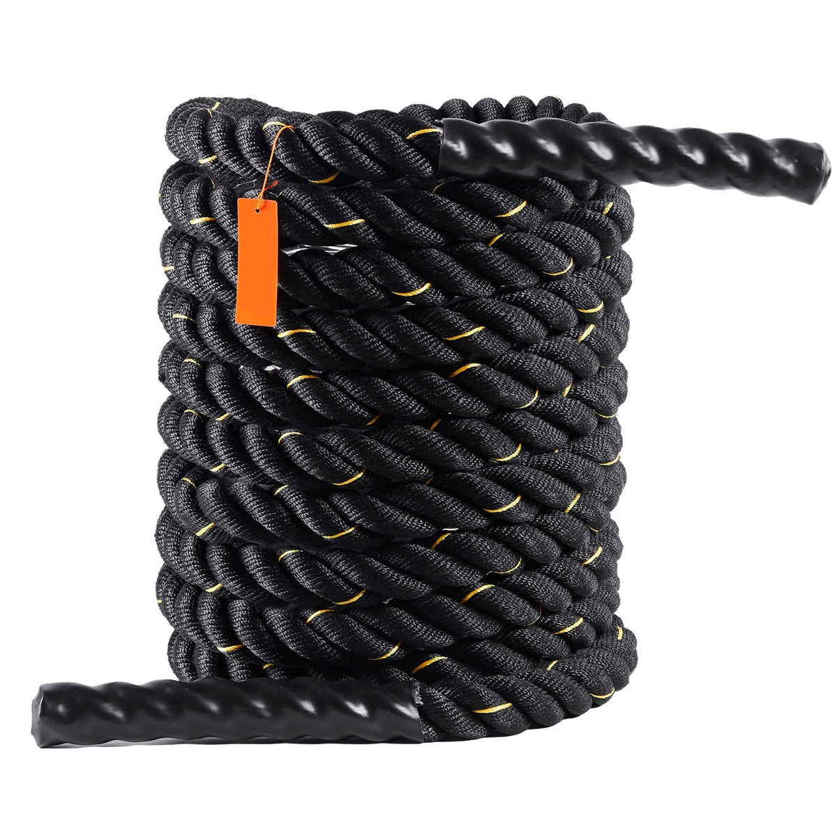Battle Rope, 1.5 Inch Diameter 30Ft Length Polyester Exercise Rope, Battle Exercise Equipment, Heavy Weighted Rope for Home Gym Body Workout Core Strength Training Muscle Building Fitness