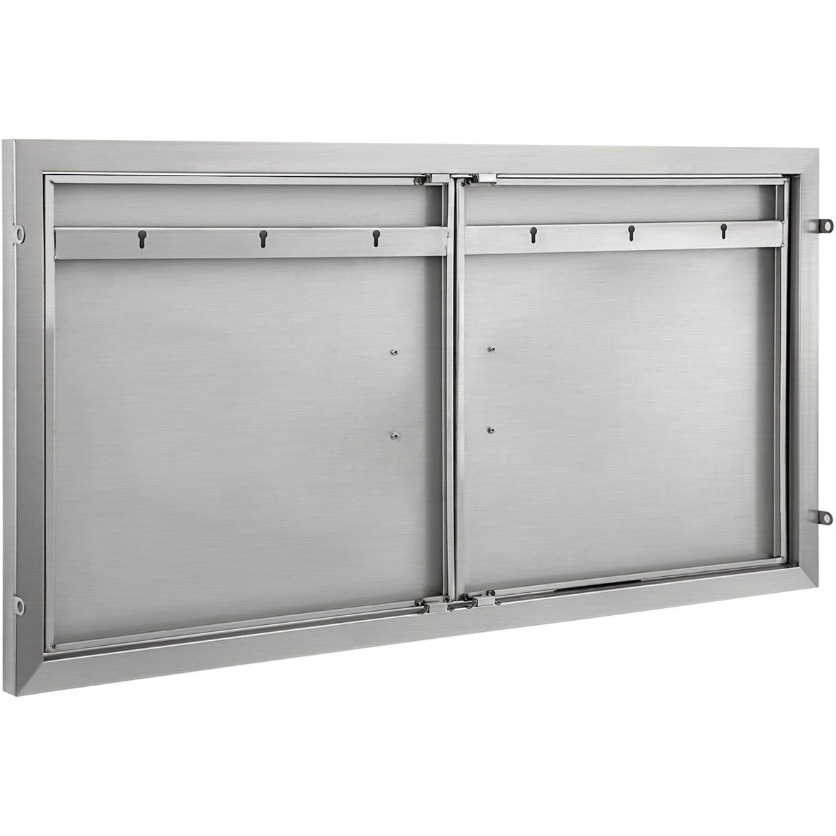 BBQ Access Door 36W x 21H Inch, Double BBQ Door Stainless Steel, Outdoor Kitchen Doors for BBQ Island, Grill Station, Outside Cabinet