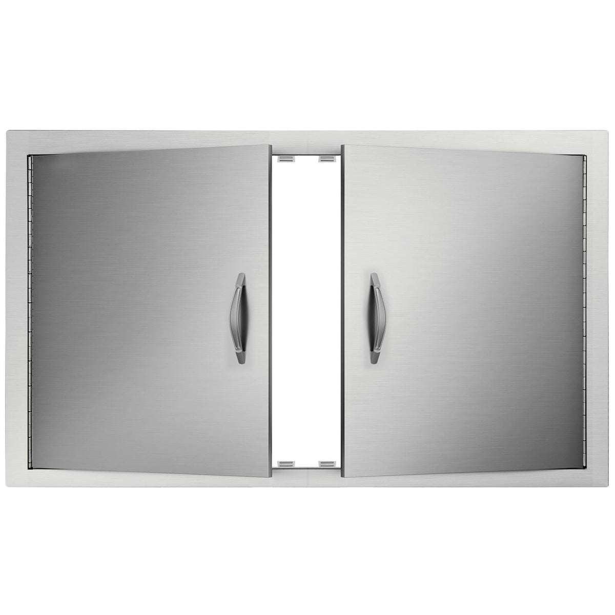 BBQ Access Door 36W x 21H Inch, Double BBQ Door Stainless Steel, Outdoor Kitchen Doors for BBQ Island, Grill Station, Outside Cabinet
