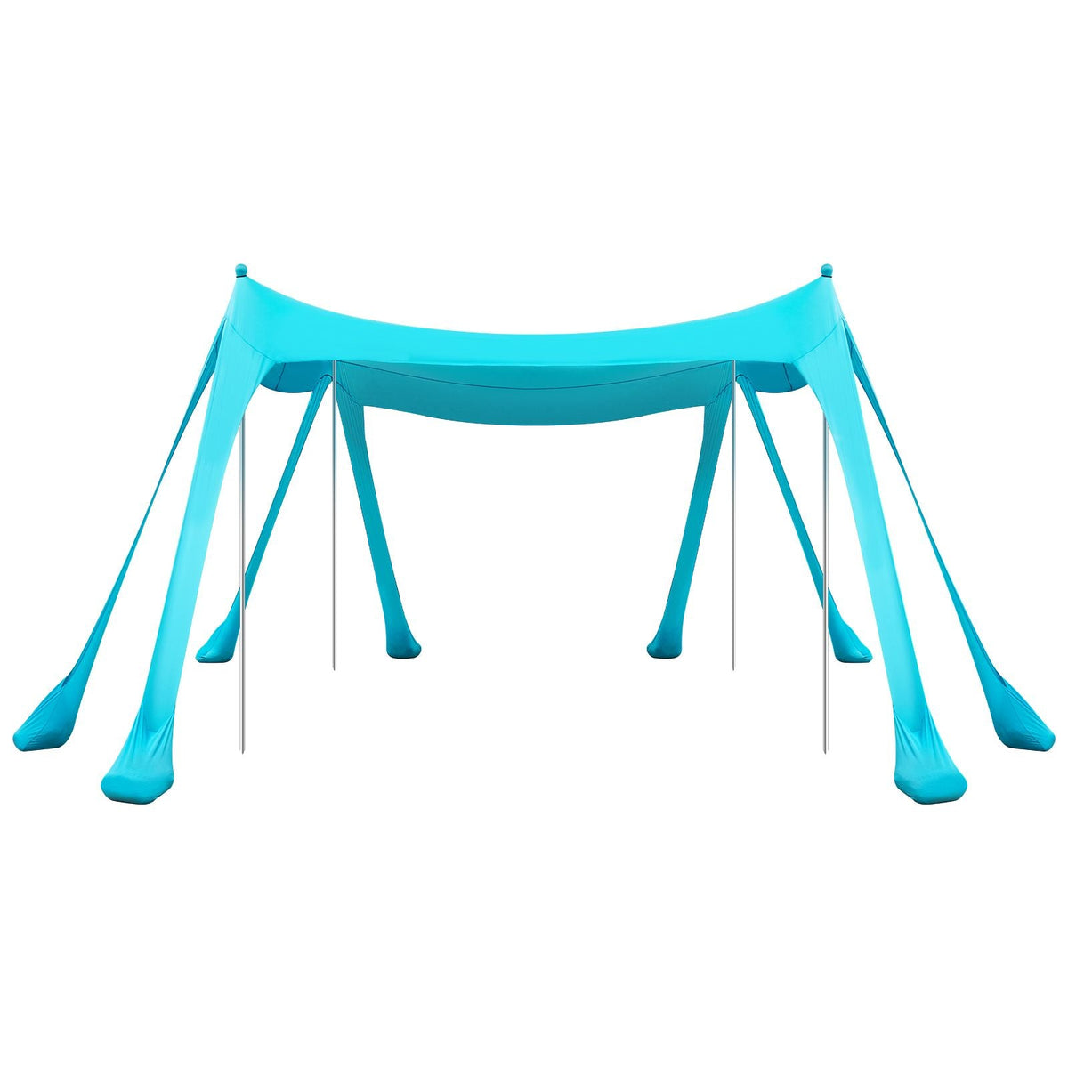 Beach Tent Sun Shelter, UPF50+ Sun Protection, 6.6 ft Tall, 10 x 10 ft, Easy Pop Up Beach Canopy with Sandbags, Stability Poles, Sand Shovels, Portable Shade for Family, Camping, Fishing, Green