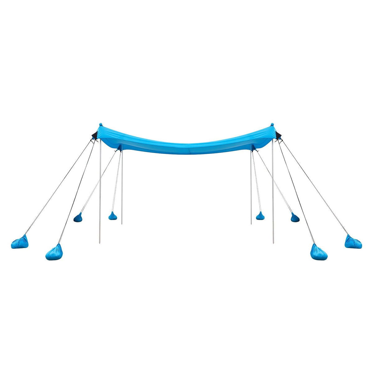 Beach Tent Sun Shelter, UPF50+ Sun Protection, 6.6 ft Tall, 10x10 ft, Easy Pop Up Beach Canopy with 8 Sandbags, Stability Poles, Sand Shovels, Portable Shade for Family Outings, Camping, Fishing