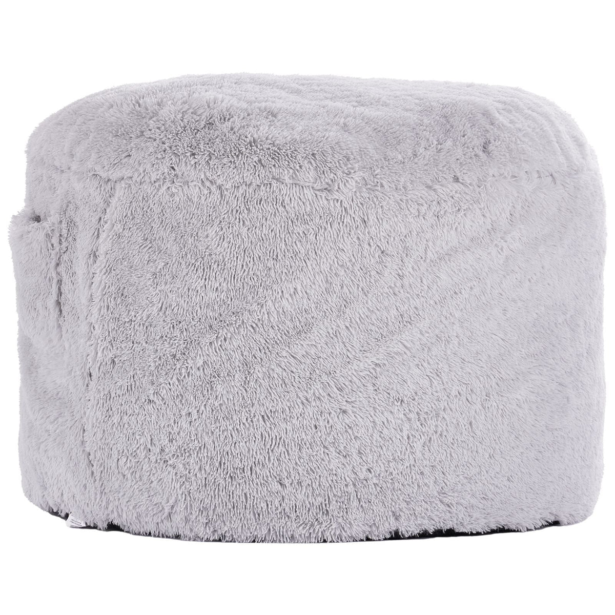 Bean Bag Bed Chair, Convertible Chair from BeanBag to Lounge or Mattress, Gaint Bean Bag Chair Bed with Washable Cover for Adults, Fluffy Plush, Foam Filling and Side Pocket, Grey(Full Size)